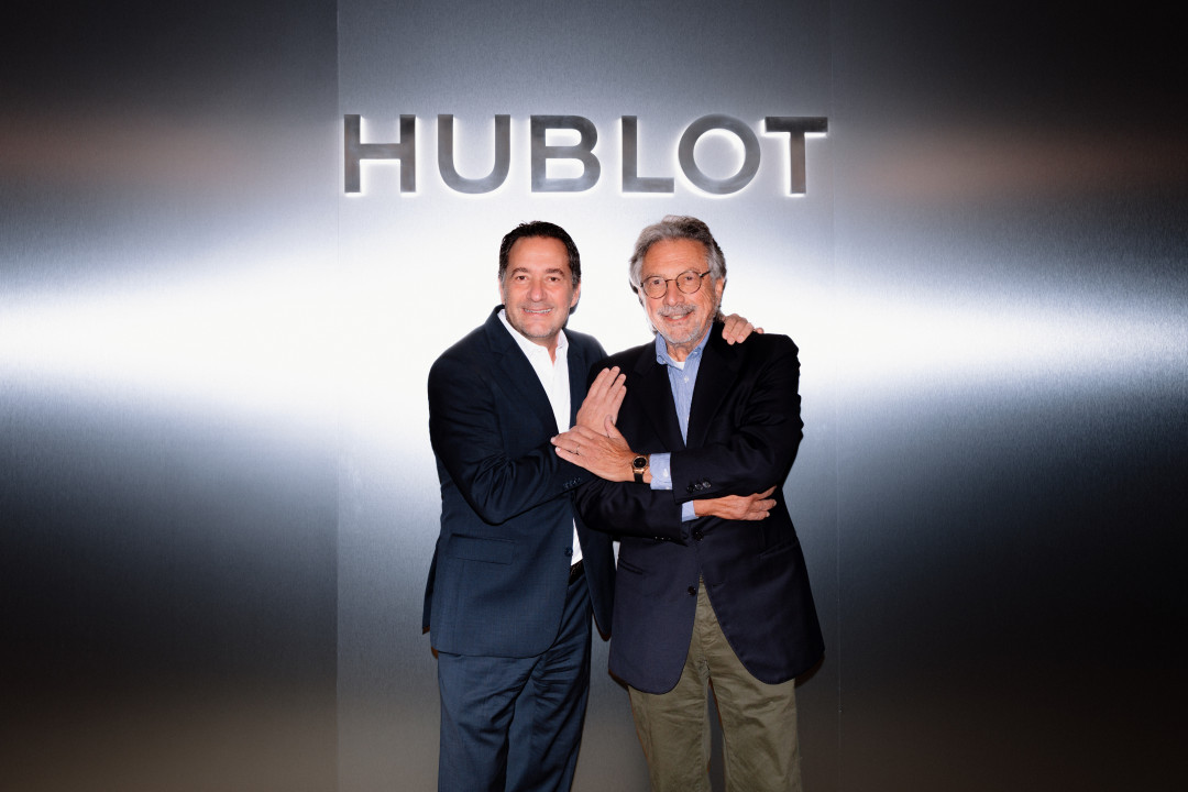 Директор Hublot Жюльен Торнар (слева) с создателем марки Карло Крокко вместе запускали в Милане Classic Fusion Tributo